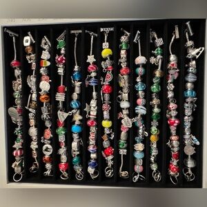 Willabee and Ward Bracelet Collection With Display Case Charm Jewelry Women’s